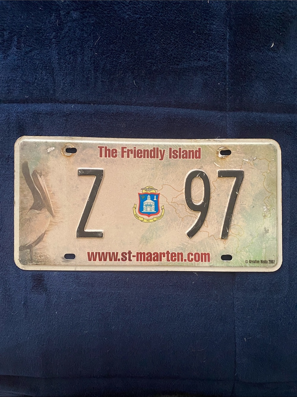 SINT MAARTEN ST MARTIN THE FRIENDLY ISLAND LICENSE PLATE [Z 97]